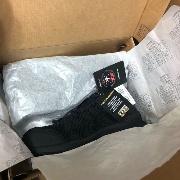 Skechers Women Bulklin Work Shoes Size 9 Black Ayak Composite Safe Toe Mem Foam - Picture 7 of 9